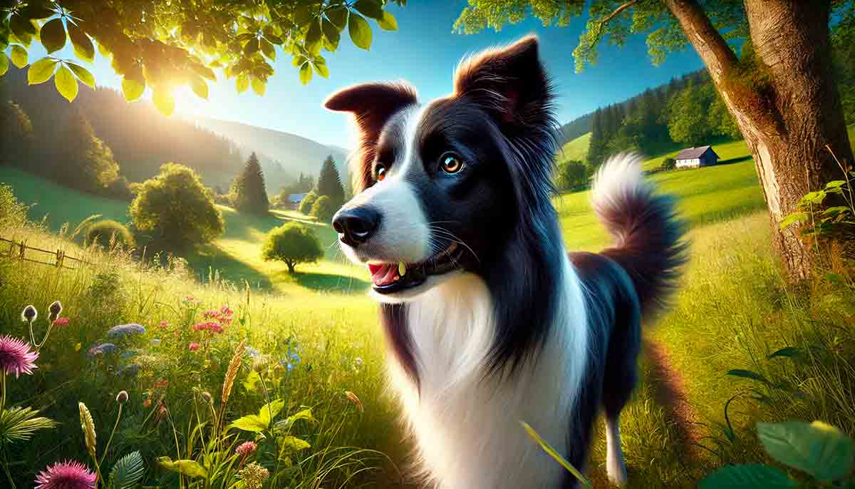 Border collie. Ilustração Petepop