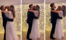Vídeo: marido e mulher dançam com seu cão durante cerimônia de casamento (Foto: Reprodução/Instagram)