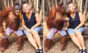 Vídeo hilário: macaco extremamente romântico tenta seduzir mulher em parque