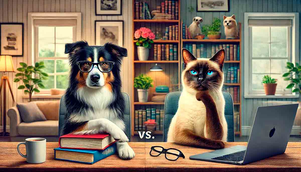 Quem é mais inteligente: cães ou gatos? Ilustração: Petepop