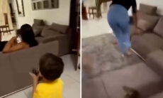 Vídeo hilário: menino quase mata pais do coração ao presenteá-los com sapo